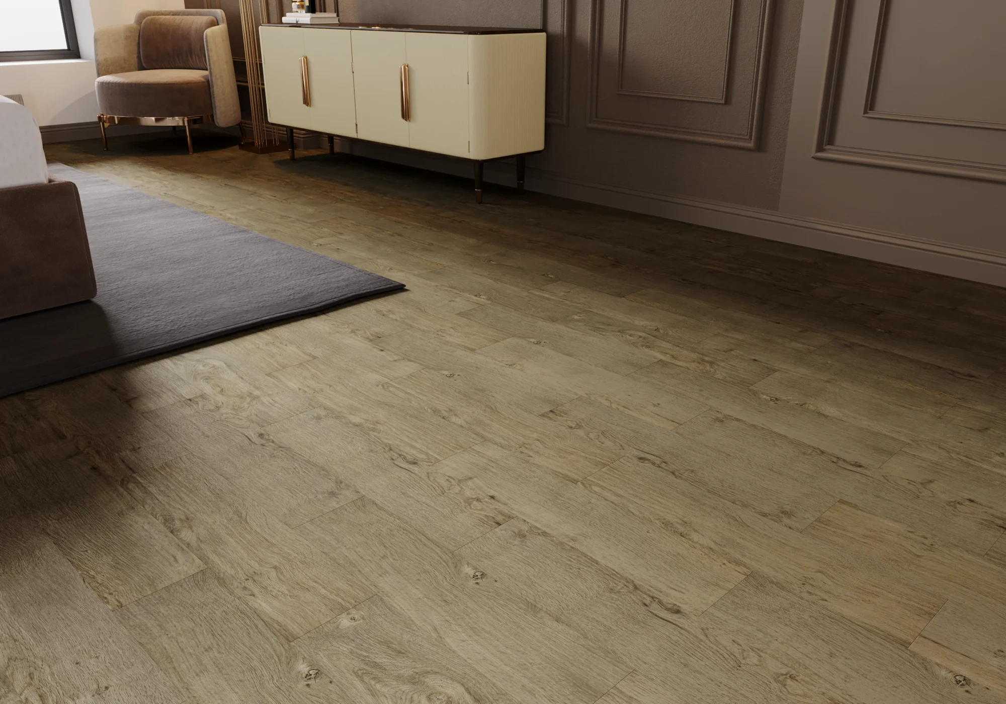 Кварцевый ламинат ArtTile Stone Optima Pro 40-6 APTN, Дуб Амурский, (914х152x4мм)