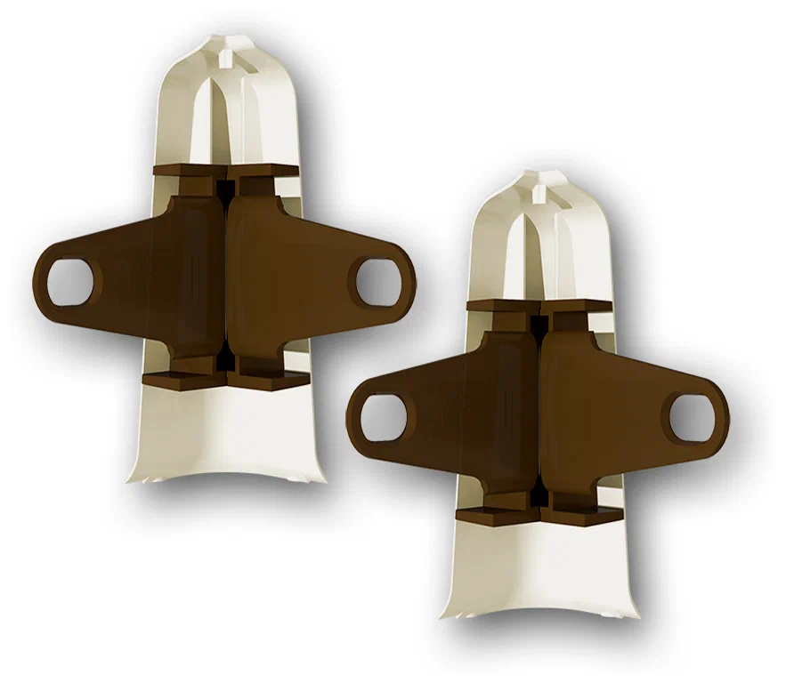 Угол наружный (внешний) с крепежом 85мм "Деконика" (2шт. во флоупак), 208 Дуб Мокко