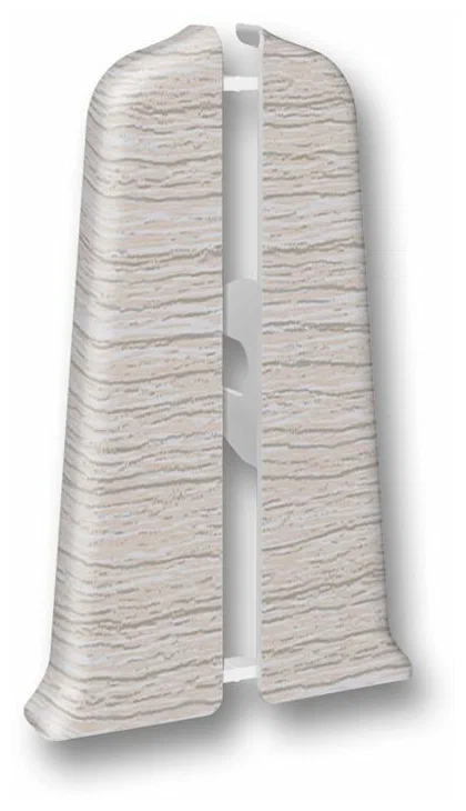 Торцевые (пара) для плинтуса 85мм "Деконика" (1 пара во флоупак), 253 Ясень серый