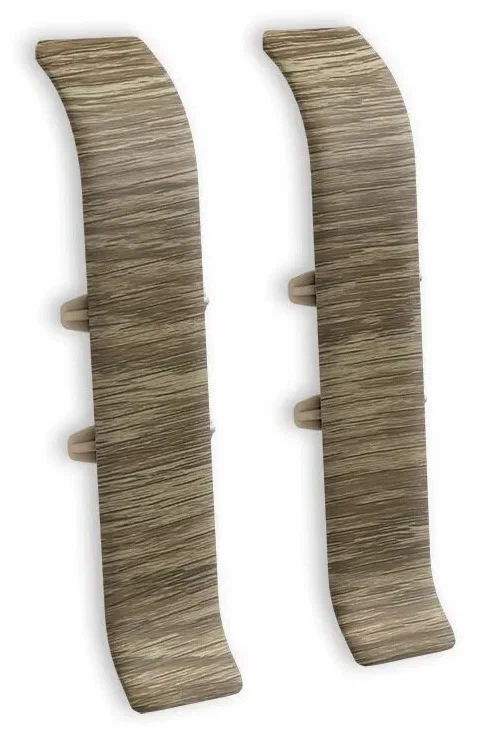 Соединитель для плинтуса 85мм "Деконика" (2шт. во флоупак), 208 Дуб Мокко