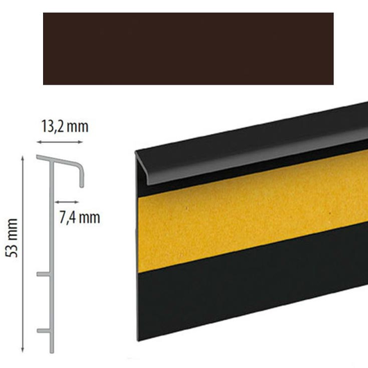 плинтус ПВХ Cezar для ковролина  117 шоколад (20), шт.