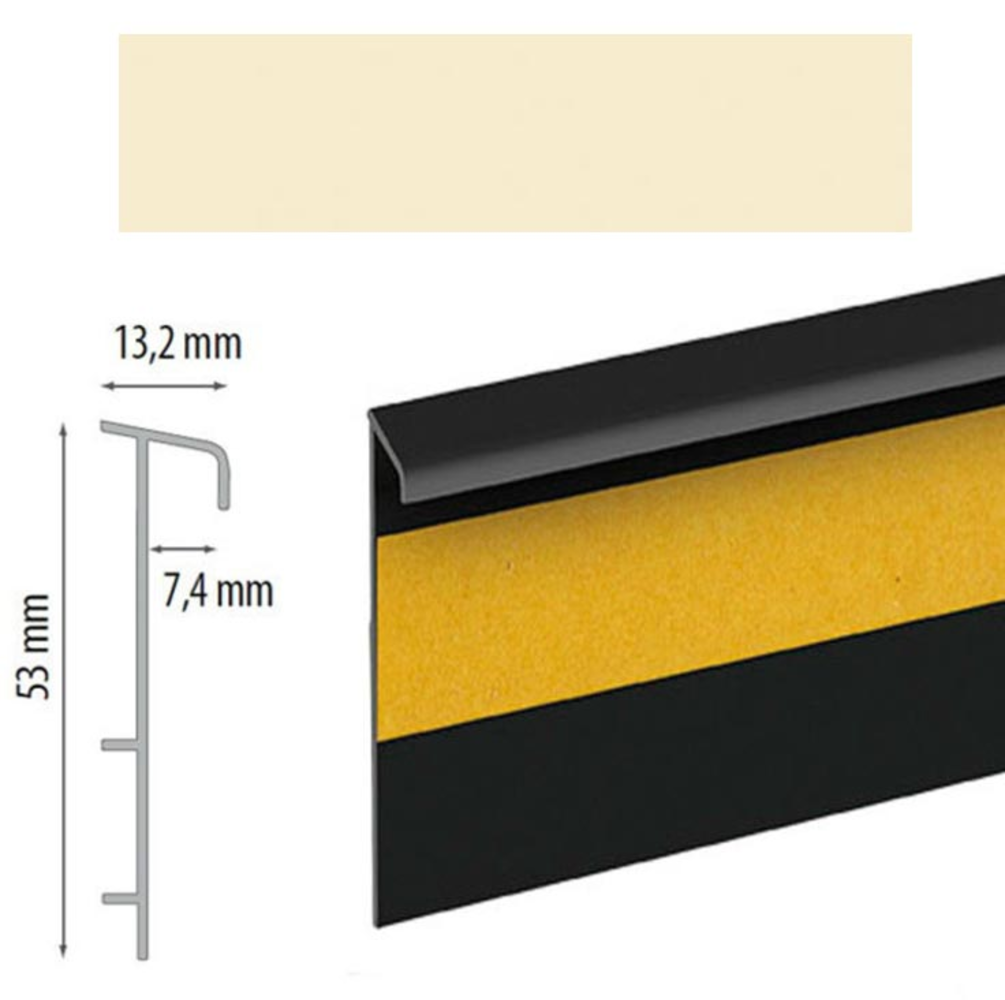 плинтус ПВХ Cezar для ковролина  102 слоновая кость (20), шт.