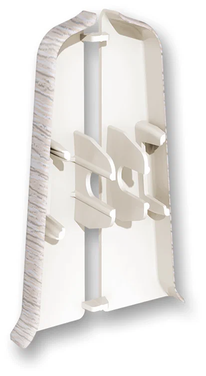 Торцевые (пара) для плинтуса 85мм "Деконика" (1 пара во флоупак), 253 Ясень серый