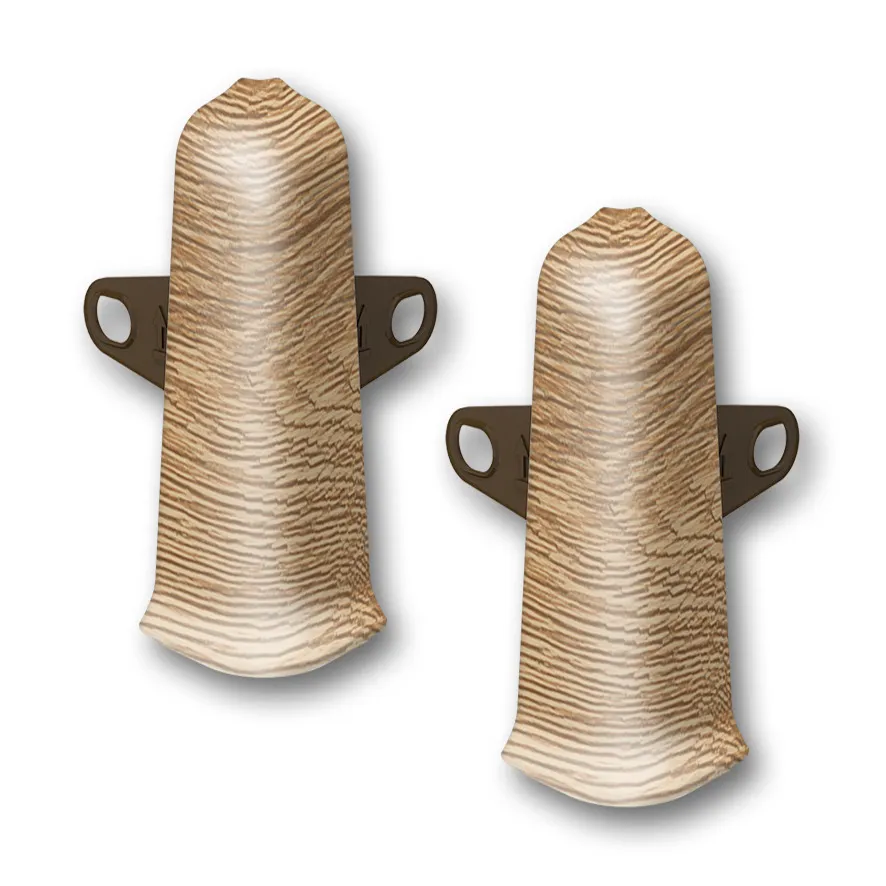 Угол наружный (внешний) с крепежом 85мм "Деконика" (2шт. во флоупак), 221 Дуб янтарный