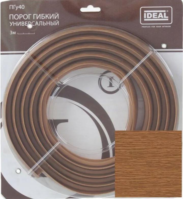 Порог гибкий универсальный 40мм 3,0м (рулон) Бук "Идеал"