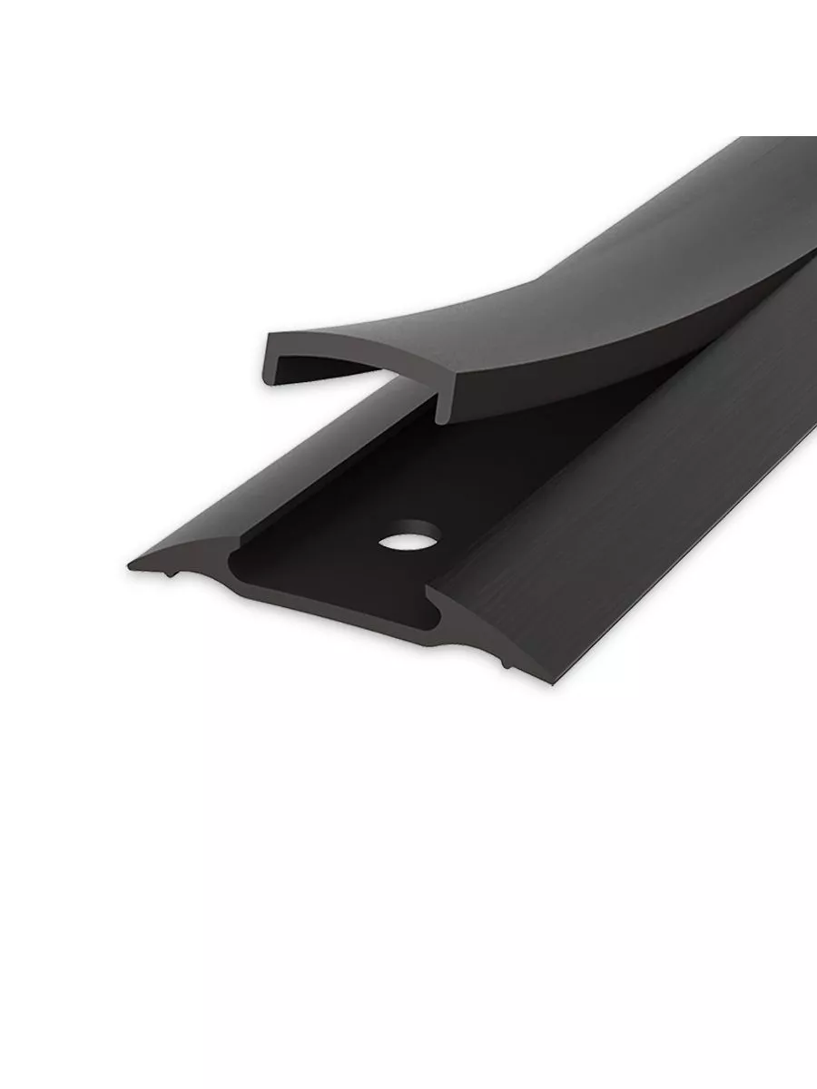 Порог с монтажным каналом (с дюб-гвоздями) 42мм 1,8 "Идеал" 302/Венге черный