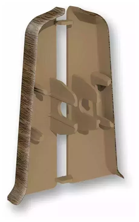 Торцевые (пара) для плинтуса 85мм "Деконика" (1 пара во флоупак), 291 Орех