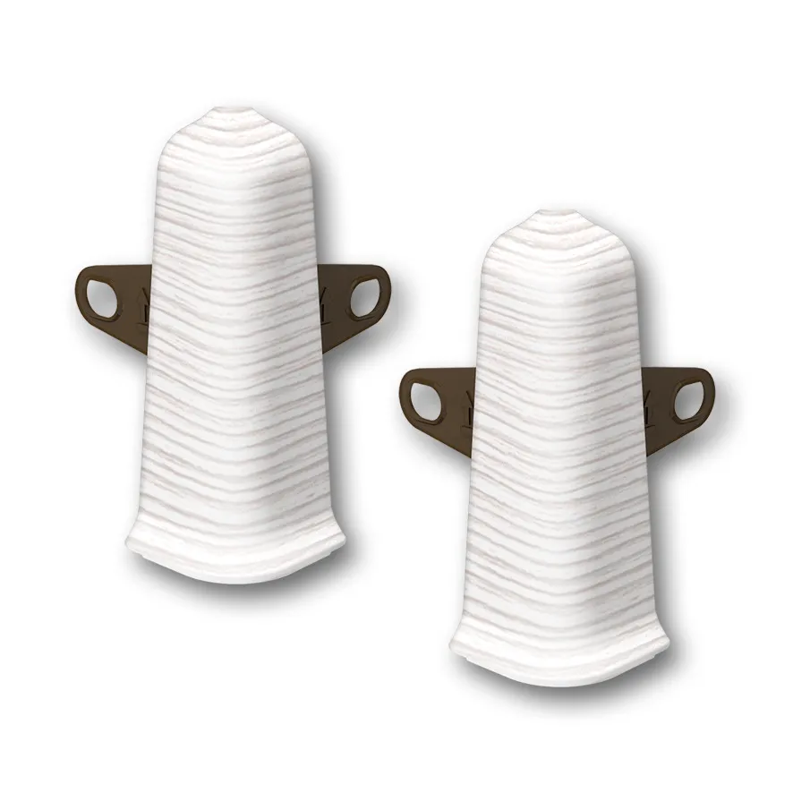 Угол наружный (внешний) с крепежом 70мм "Деконика" (2шт. во флоупак), 255 Ясень бьянко