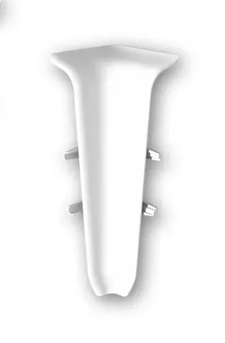 Угол внутренний для плинтуса 70мм "Деконика" (2шт. во флоупак), 001 Белый