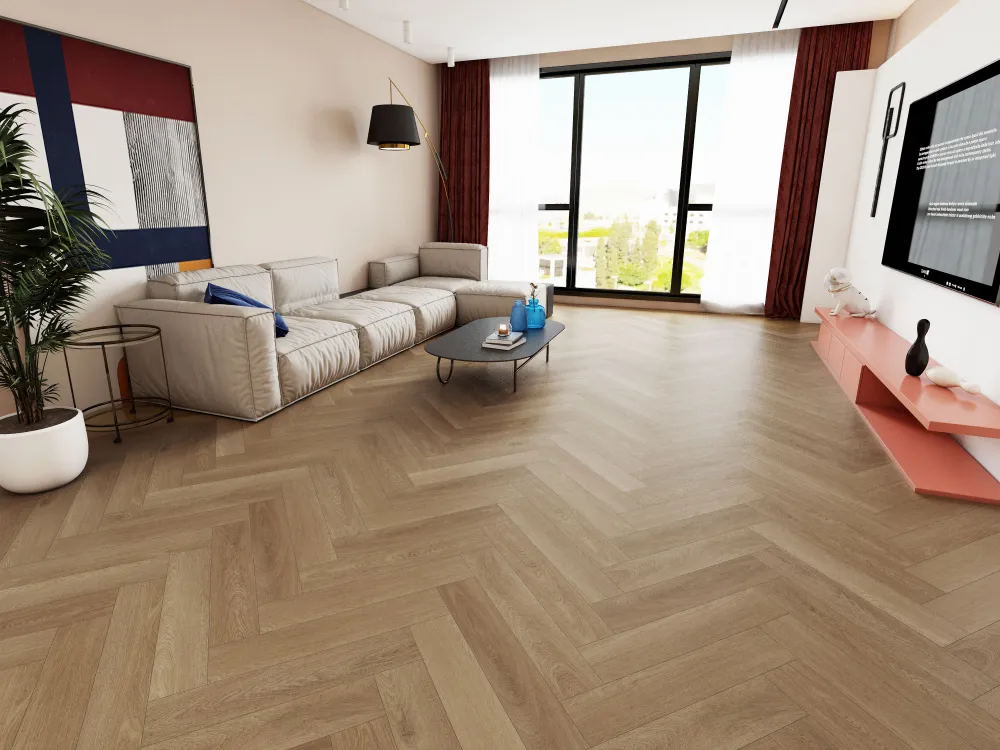 Кварцевый ламинат SPC Резорт Шамони 4V 640x128х5мм (1,311м2/16шт),