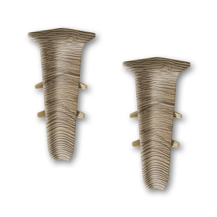 Угол внутренний для плинтуса 70мм "Деконика" (2шт. во флоупак), 211 Дуб рустик