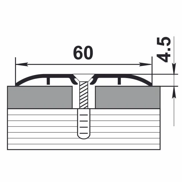Широкий стык 60мм  1,35  дуб темный, шт
