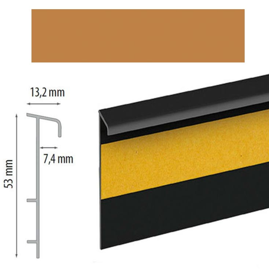 плинтус ПВХ Cezar для ковролина  107 (плоский) (20), шт.