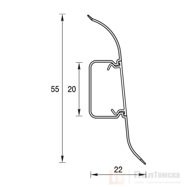 275 Плинтус Лексида 55х2200мм Сосна оливье (40шт)