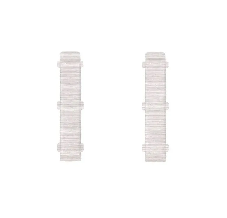 Соединитель для плинтуса 70мм "Деконика" (2шт. во флоупак), 255 Ясень бьянко