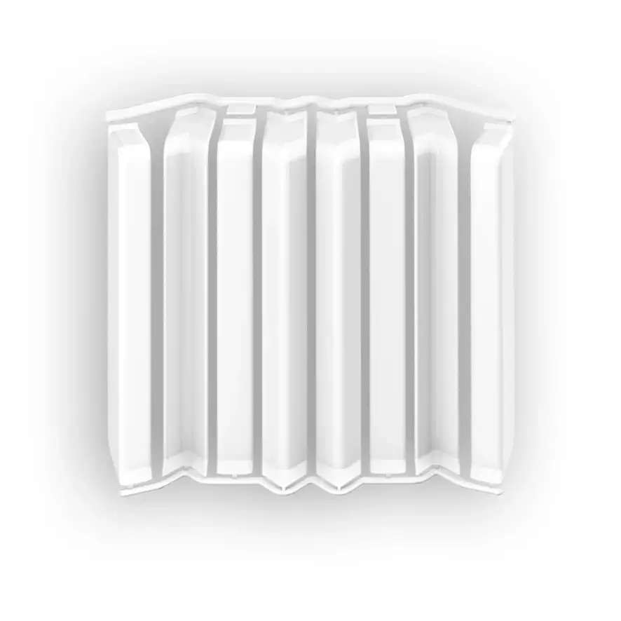 Накладки для плинтуса прямоугольного 80мм "Идеал Дюра" (2 набора из 8 эл. во флоупаке), 001 Белый