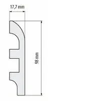 Плинтус дюрополимерный под покраску Damar Poland DP 7 (2000х98х17.7)