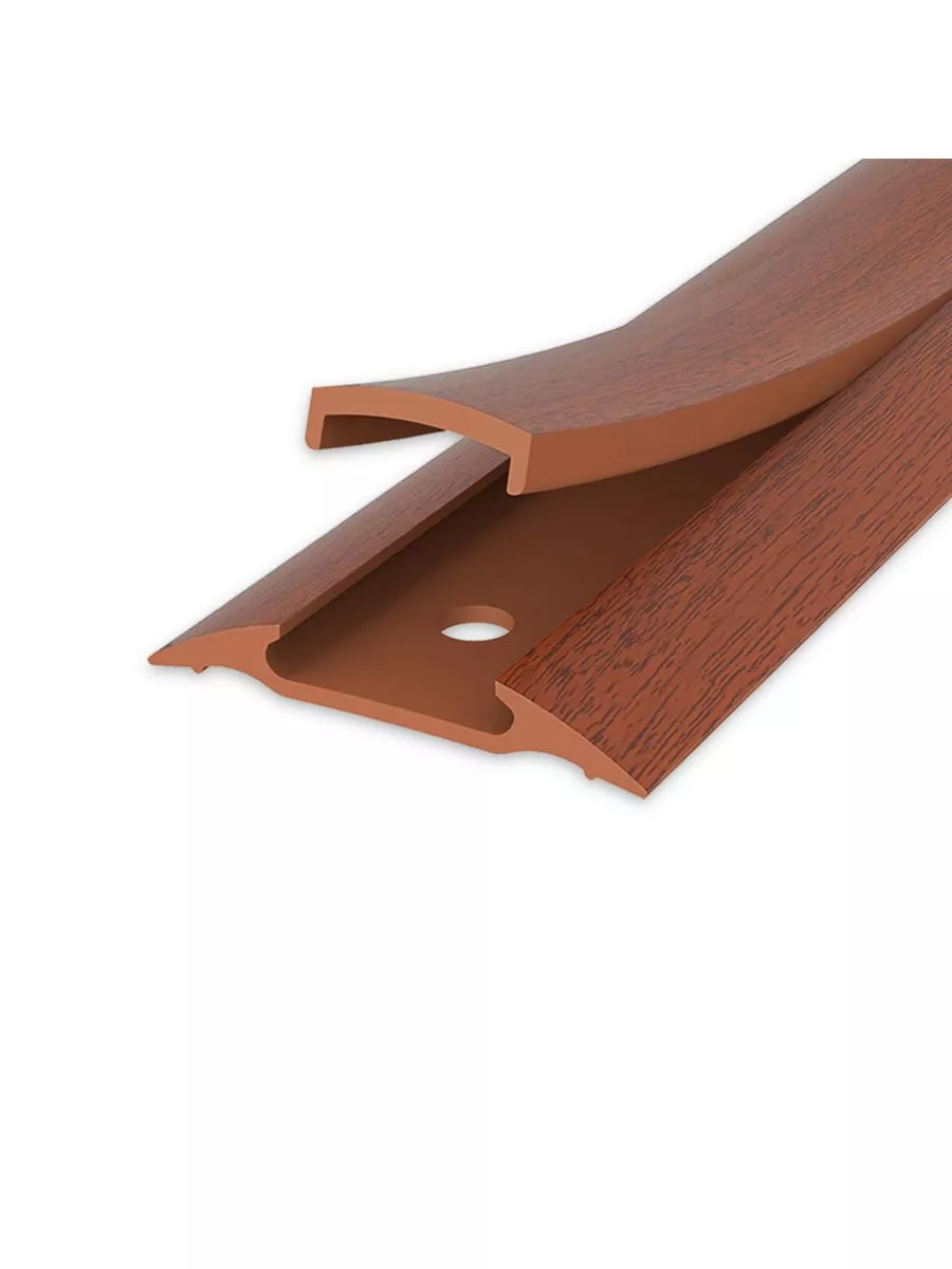 Порог с монтажным каналом (с дюб-гвоздями) 42мм 1,8 "Идеал" 341/Ольха