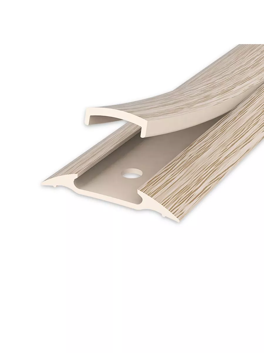 Порог с монтажным каналом (с дюб-гвоздями) 42мм 1,8 "Идеал" 213/Дуб северный