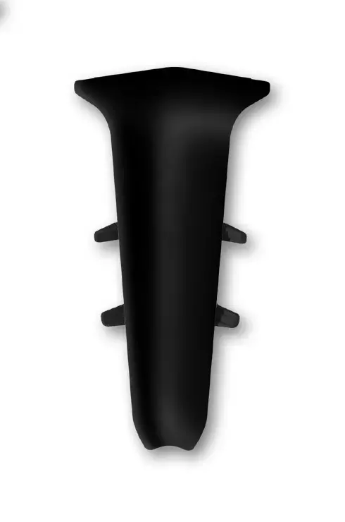 Угол внутренний для плинтуса 85мм "Деконика" (2шт. во флоупак), 007 Черный