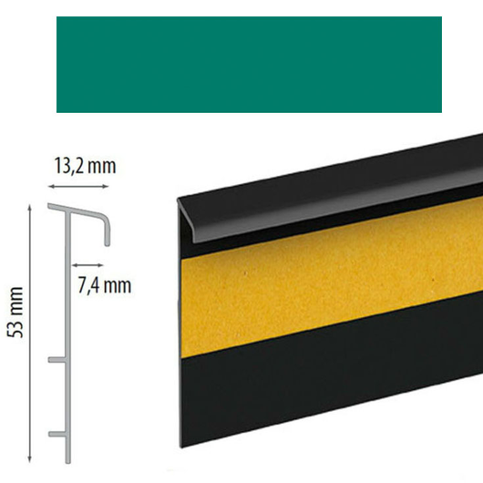 плинтус ПВХ Cezar для ковролина  141 туркус (20), шт.