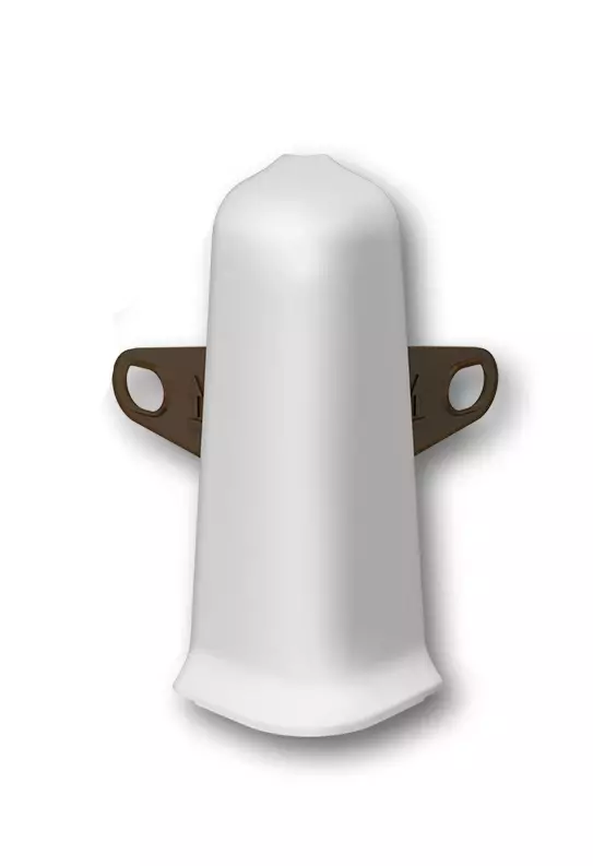 Угол наружный (внешний) с крепежом 70мм "Деконика" (2шт. во флоупак), 002 Светло-серый