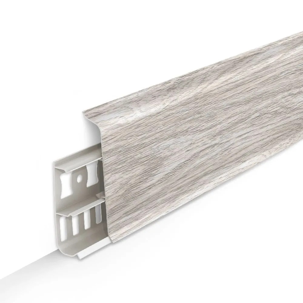 Плинтус Lexida Пластиковый 80мм 230 Дуб айсберг 2,2м