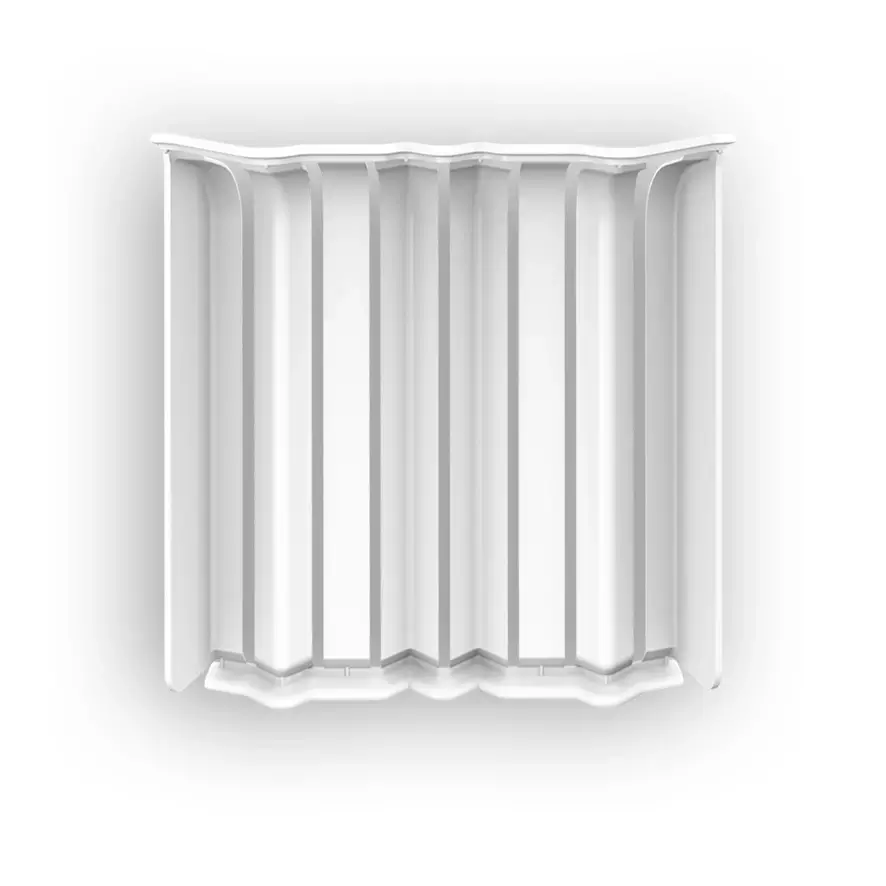 Накладки для плинтуса округлого 80мм "Идеал Дюра" (2 набора из 8 эл. во флоупаке), 001 Белый