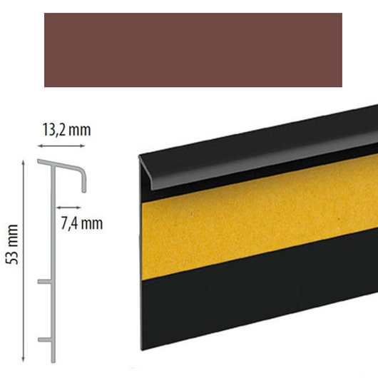 плинтус ПВХ Cezar для ковролина  110 коричневый  (20), шт.