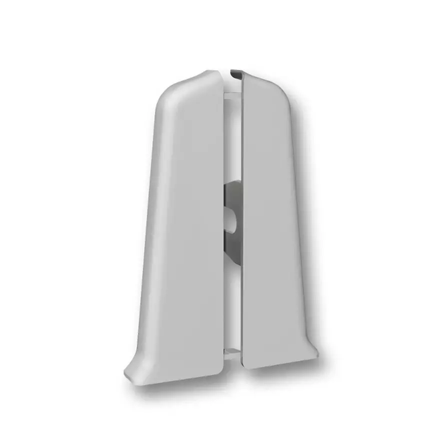 Торцевые (пара) для плинтуса 70мм "Деконика" (1 пара во флоупак), 002 Светло-серый