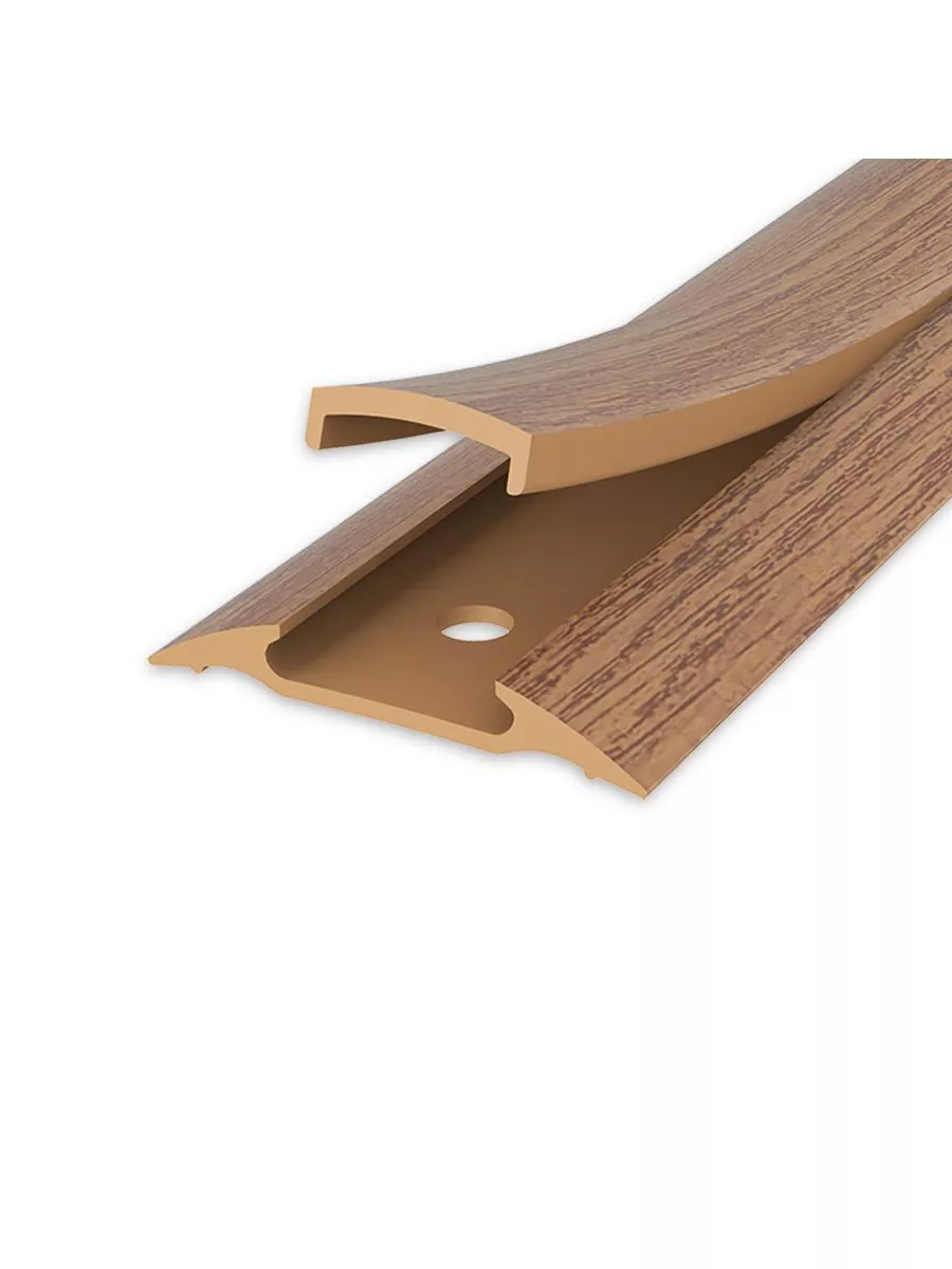 Порог с кабель-каналом 30мм 0,9м Дуб коньячный "Идеал Изи"