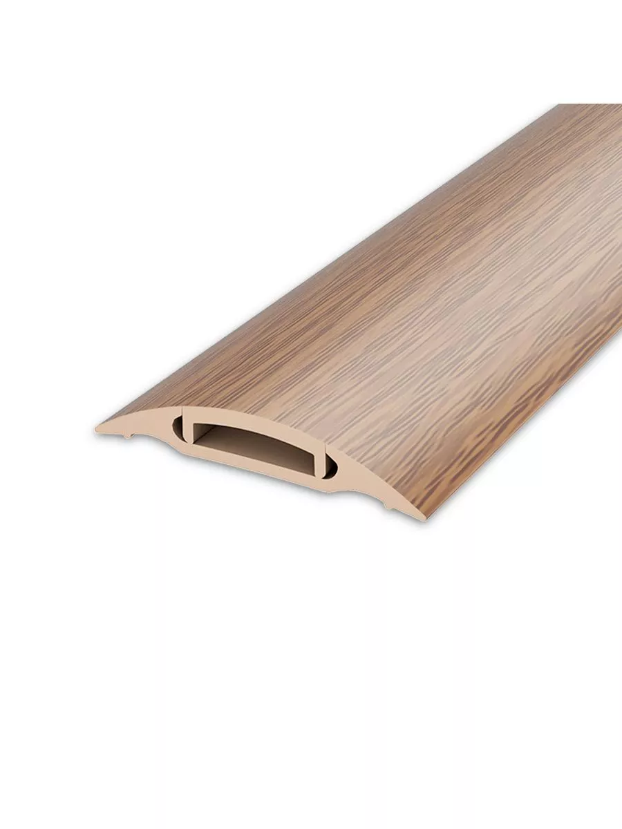 Порог с монтажным каналом (с дюб-гвоздями) 42мм 1,8 "Идеал" 217/Дуб темный