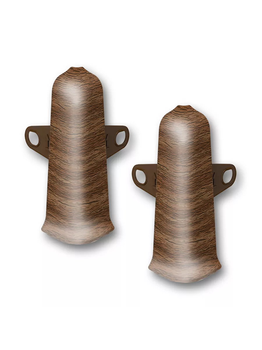 Угол наружный (внешний) с крепежом 85мм "Деконика" (2шт. во флоупак), 291 Орех