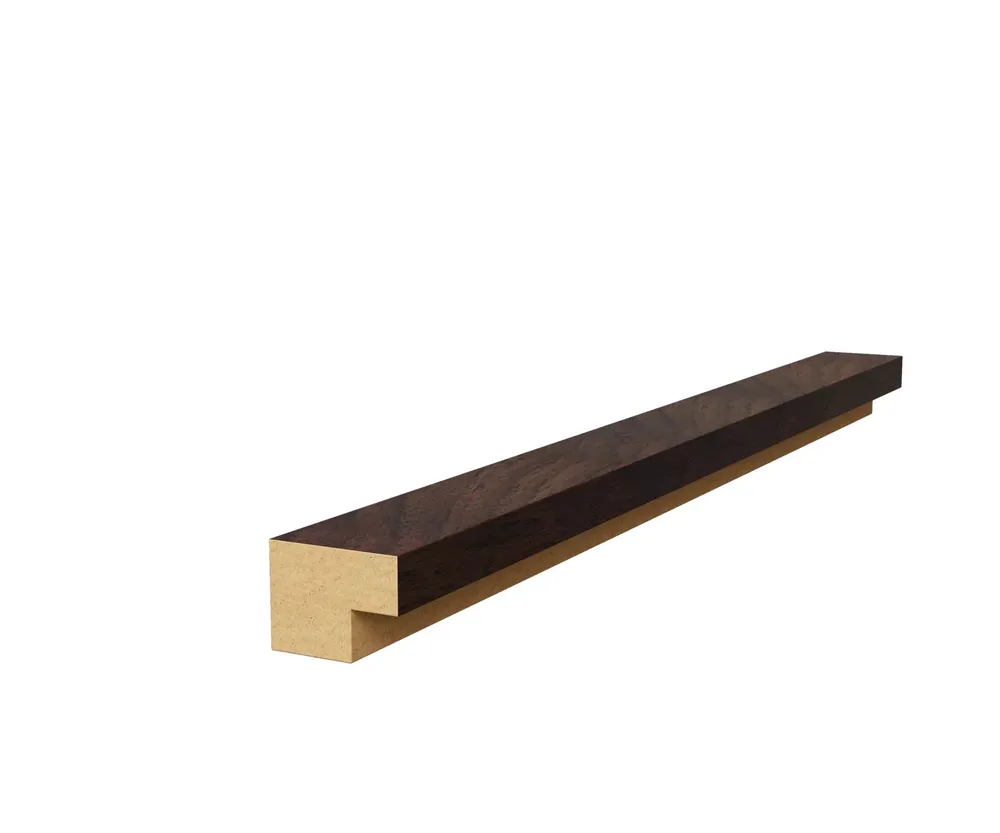 Рейка с пазом 25х19х1350мм, МДФ, дуб барон темный, шт