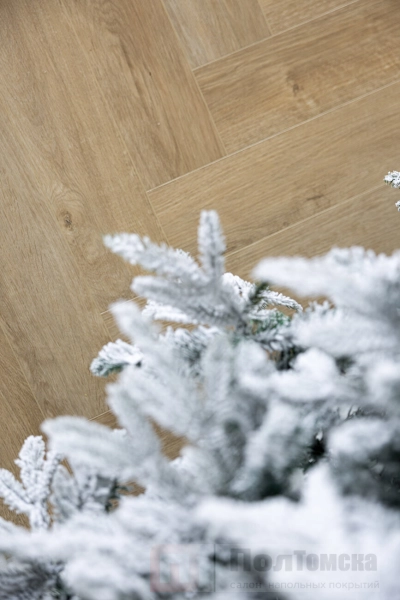 Клеевая кварцвиниловая LVT плитка DeART GRAND DG 9628 "Ёлка", 135х640х2,5мм