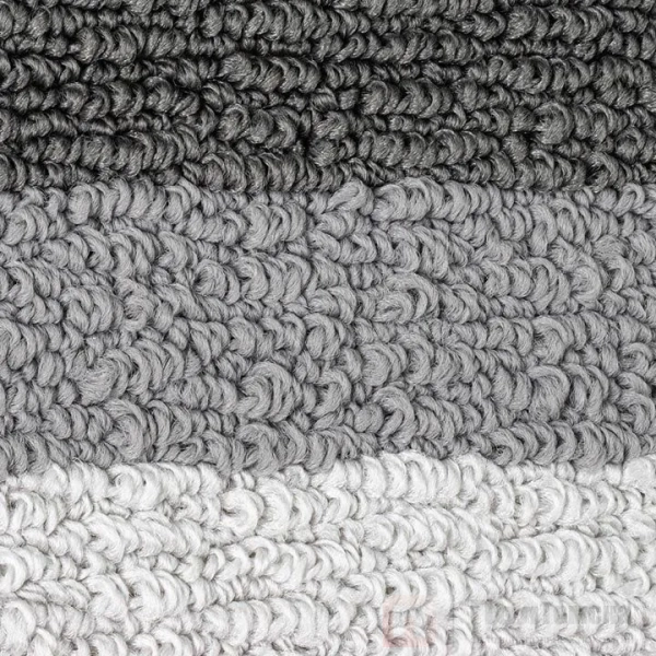 Коврик в ванную STARLOOP двойной СЕРЫЙ 550 х 900 , 550 х 450 мм 100% полиэстер , ворс 6 мм, код: 00821