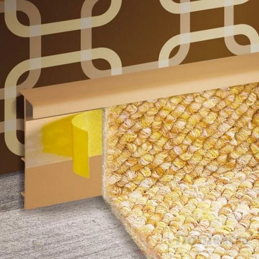 плинтус ПВХ Cezar для ковролина  110 коричневый  (20), шт.