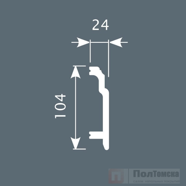 Плинтус PX003, 102х24, 2000мм, Экополимер/16