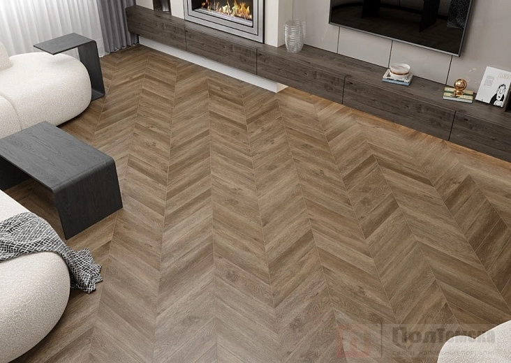 Клеевая кварцвиниловая плитка Alpine Floor Chevron LVT Макадамия ECO 20-5