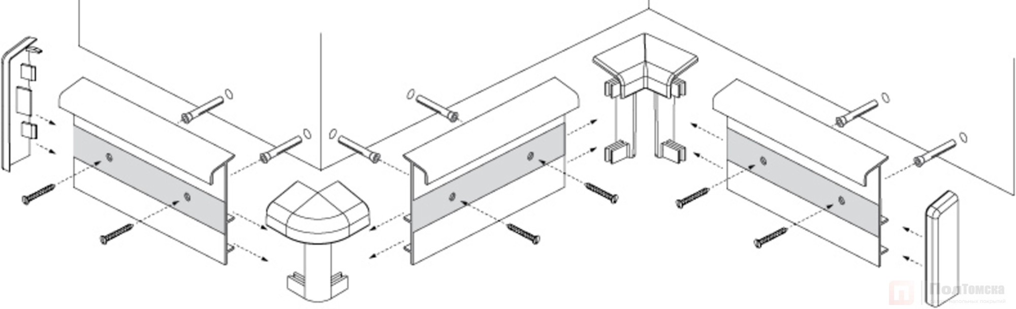 плинтус ПВХ Cezar для ковролина  137 корал (20), шт.